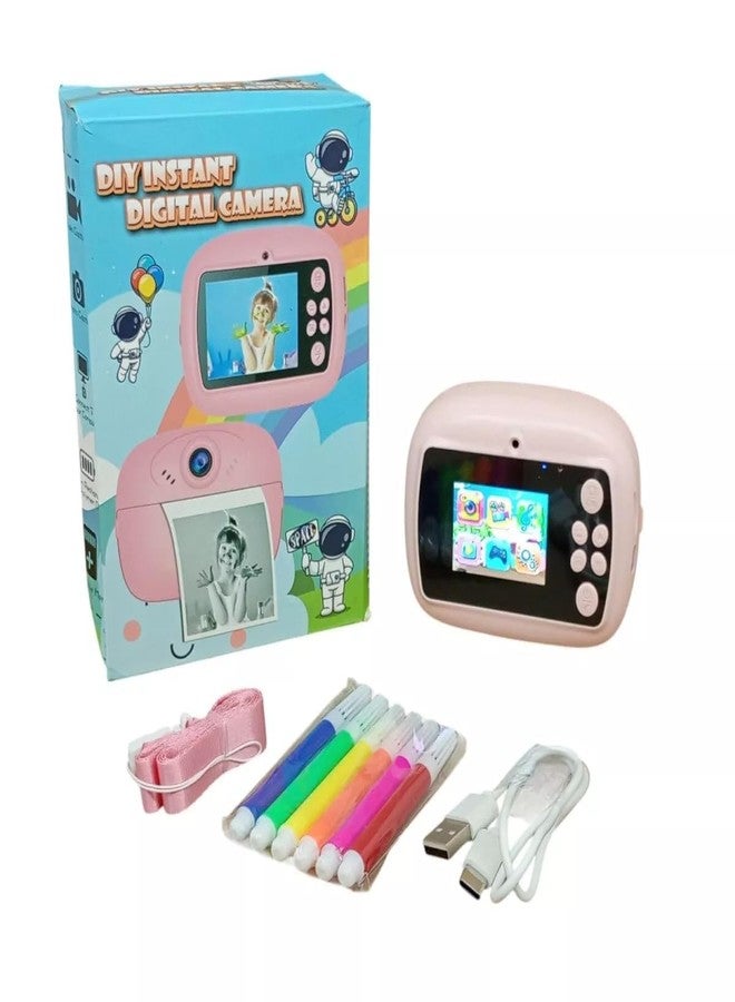 Crazy Sutra Kids Instant Print Camera � 12MP Digital Camera with Thermal Printing, Ink-Free Photo Printing, 2 Rolls & 6 Pens for Boys & Girls (Age 3-12) - Image 2